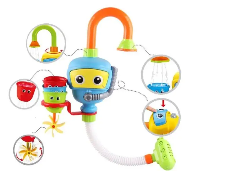 Детские Игрушки для ванны, аксессуары для ванной, водяное колесо для душа, спрей для воды, игра для ванны, игрушки для ванной, для детей