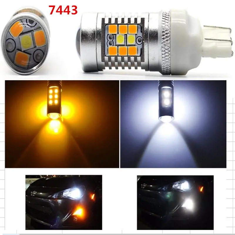 JDM ASTAR 2835 7440 7441 7443 7444 992 T20 W21 LED Turn Signal Light Bulbs Red