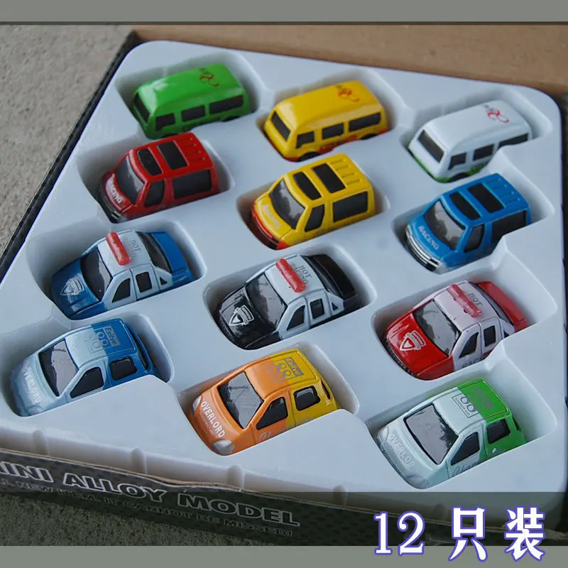 2015 Free Shipping Mini Alloy Pull Back Car Model Kids Toys 12pcs/set