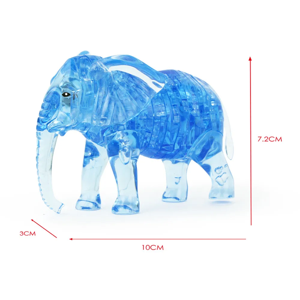 3D Кристалл Головоломка Милая модель слона самодельный гаджет строительные игрушки подарок APR19 P30 Прямая P30