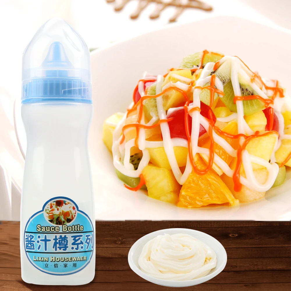 Squeeze Bottle Tomato Sauce Honey Salad Plastic Rotating Cover Food Grade PP Material Sauce Bottle Seasoning Bottle