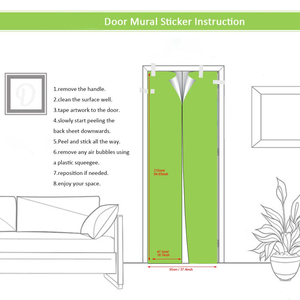 Наклейка на дверь s домашний декор двери обертывание стены стикеры фреска обои плакат самоклеющиеся ПВХ, съемный, водонепроницаемый Наклейка на дверь