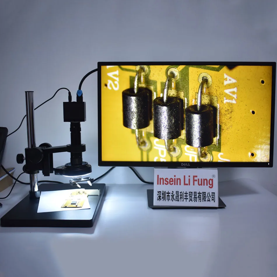 Электронный монокулярное видео микроскоп c-крепление зум-объектив 0.7X-4.5X 2D 3D инспекционная лупа для HDMI VGA промышленная камера с интерфейсом USB