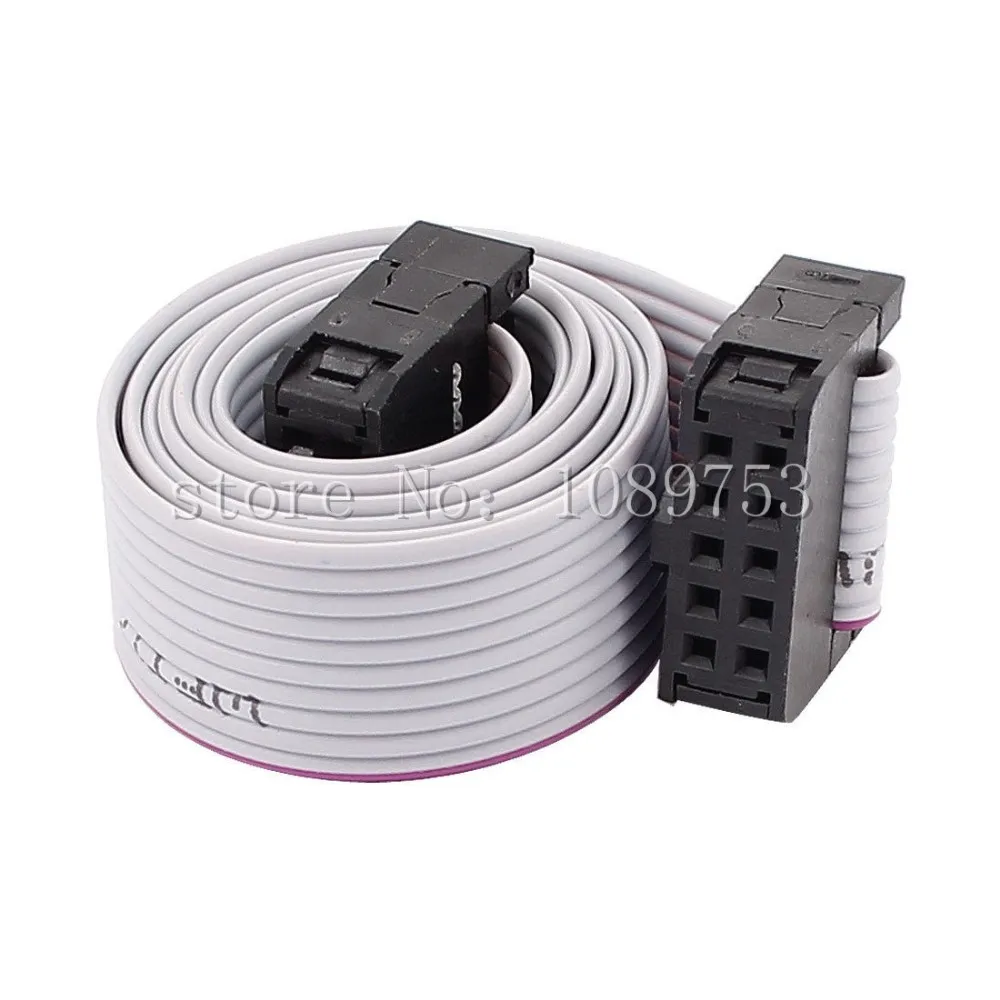 2.54mm Pitch 10Pin 10 Wire F-F IDC Connector Motherboard Flat Ribbon Cable 48cm