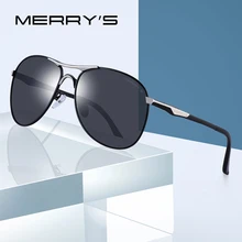 Merry's, алюминиевые поляризационные солнцезащитные очки, мужские, классические, брендовые, дизайнерские, для вождения, очки пилота, солнцезащитные очки S'8712