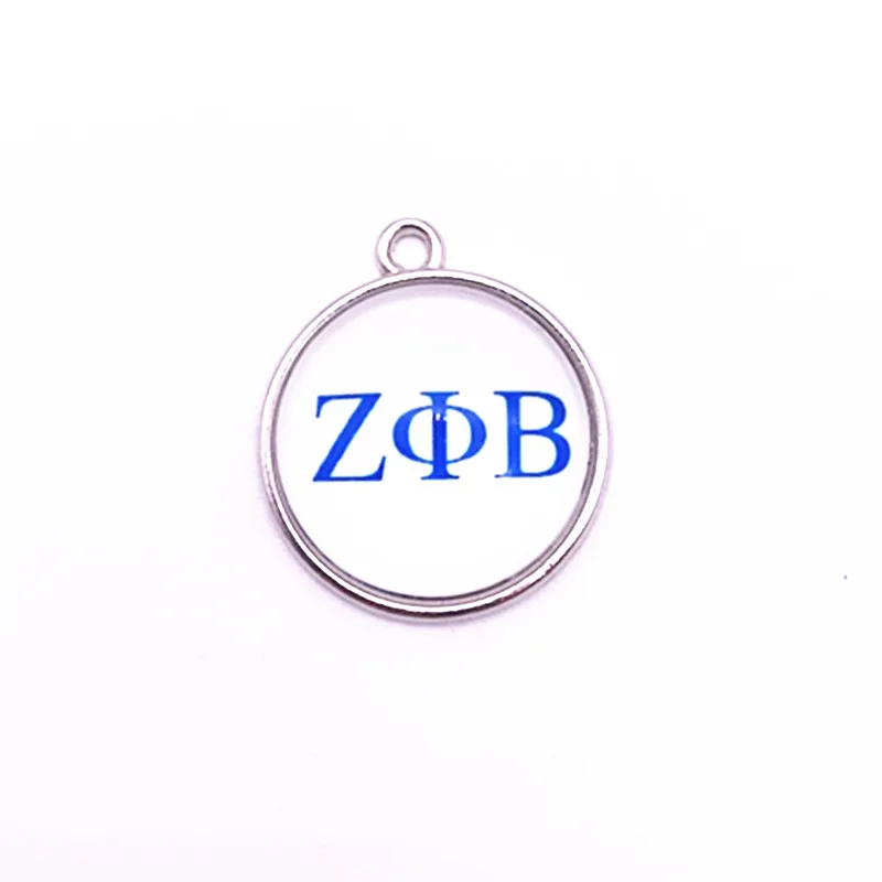 Стиль Лидер продаж zeta Phi Beta Sorority Charms медальон «сделай сам» браслет и ожерелье и брелок для изготовления ювелирных изделий 10 шт./партия