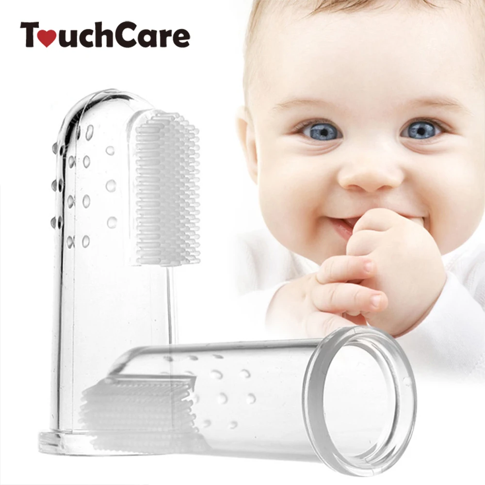 Baby Kids Silicone Finger Toothbrush Gum Brush Infant Deciduous Tooth Brush With Clear Massage Escova De Dente Infantil