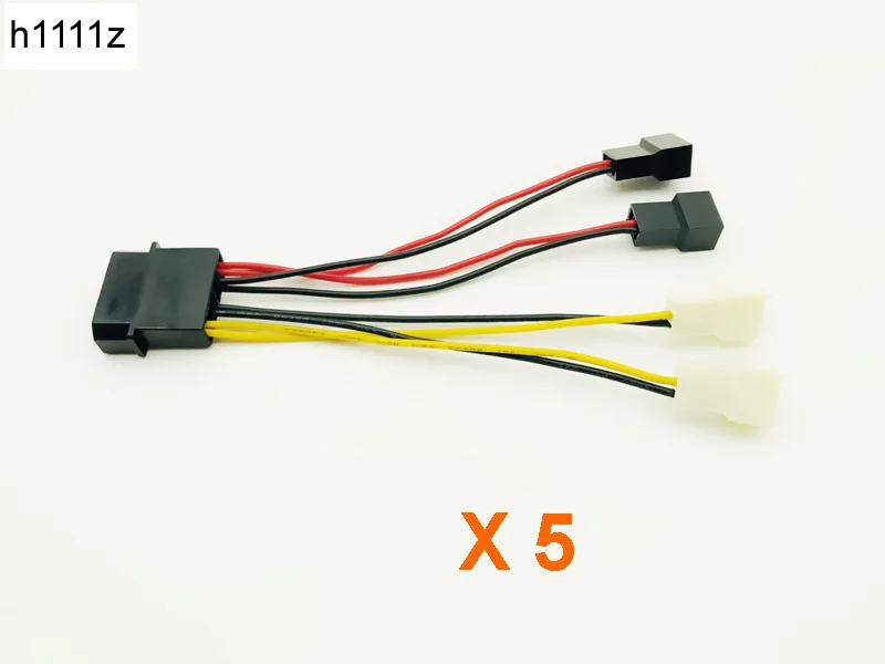 2pcs/5pcs USB to 4 Pin Molex Fan Power Cable Computer Case Adapter Cord 12V 