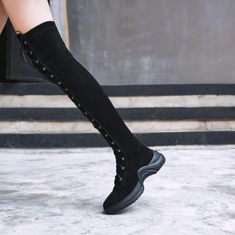 Runde As Botas Huf Seite Show Kreuz Kappe Rom Marke Gebunden Gummi Ferse Zip Berühmte Neue Wildleder Frauen Schuhe Leder 2018 Stiefel Niedrigen Vorderen Schwarz q8wBx6