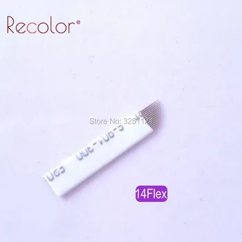 

500 pcs 14 pins Flex Professional Microblading Needles Permanent Makeup Tattoo Blade 14 Needles for Manual Tattoo Pen