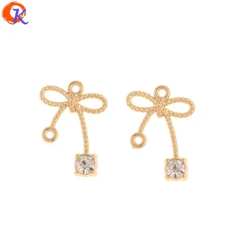

Cordial Design 100Pcs 15*21MM Jewelry Accessories/Charms/Earrings Connectors/Bowknot Shape/DIY Making/Hand Made/Earring Findings
