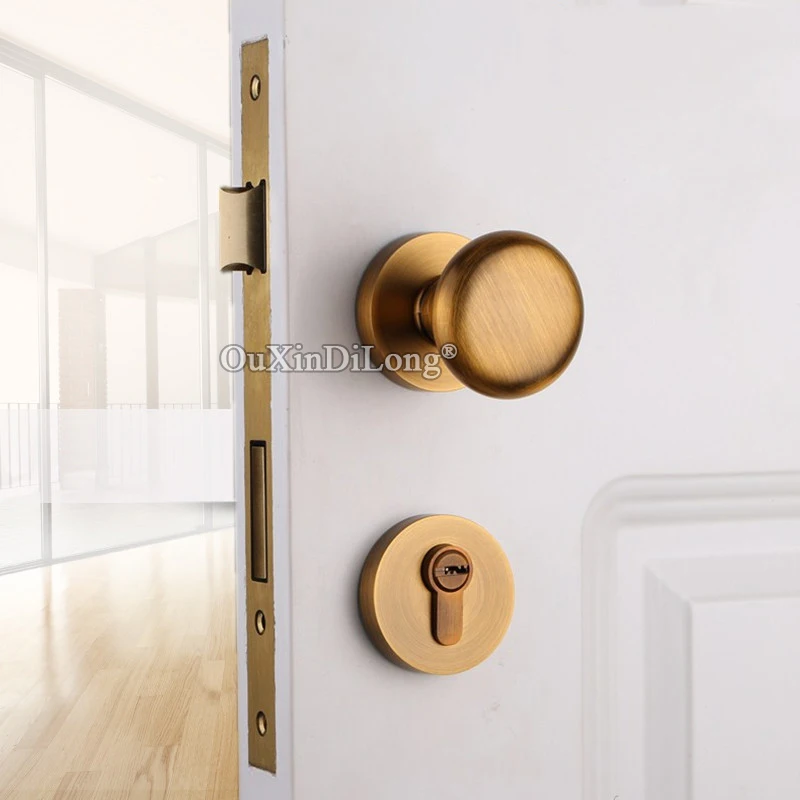  Elegant Luxury European Spherical Mute Door Lock Set Interior Living Room Bedroom Bathroom Door Loc - 33007336836