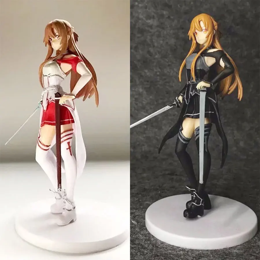 Anime Sword Art Online Asuna Yuuki Black and White Clothes Ver Action Figure Asuna Knights of Blood Model Collectible doll toys Anime Sword Art Online Asuna Yuuki Black and White Clothes Ver Action Figure Asuna Knights of Blood Model Collectible doll toys