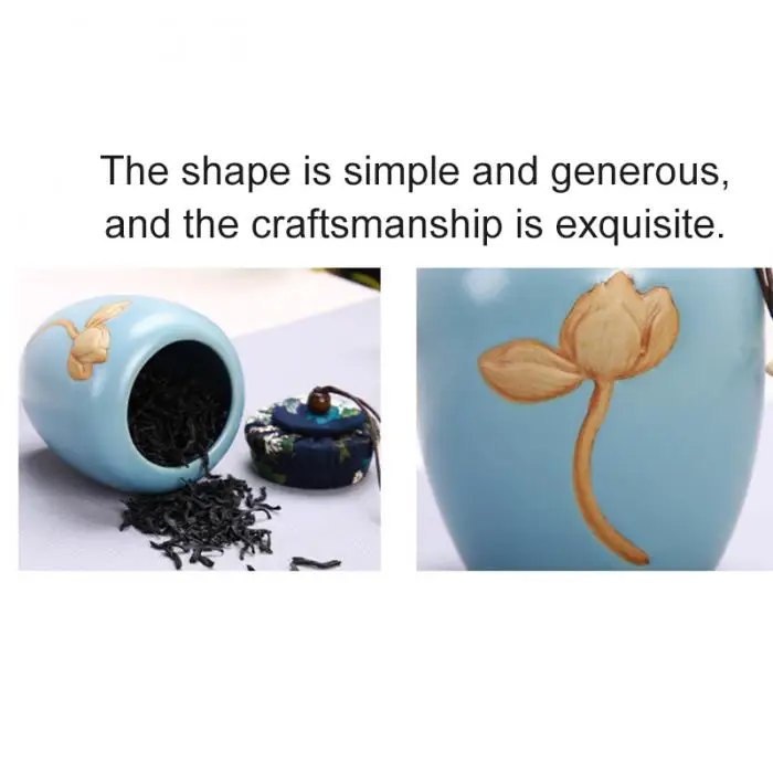 Portable Chinese Tea Set Ceramic Teapot Leaves Jar 3 Porcelain Tea Cups with Carrying Case YU-Home