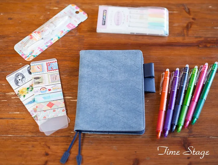 

2017 time stage design DIY A6 a5 notebook stationery diary billbook hobonichi style hobo cover notebook egg blue limit