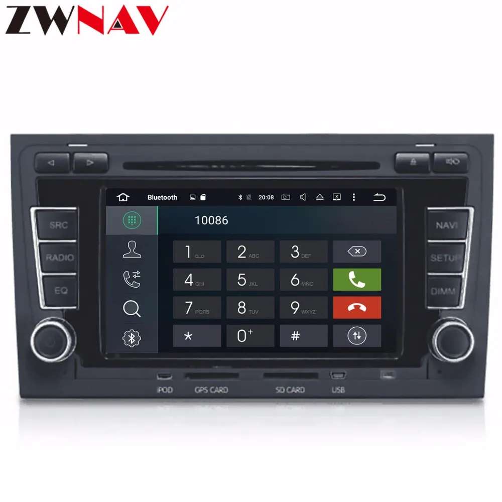 Excellent 2 Din Android 8.1 Car Multimedia Player GPS DVD Automovie head unit For Audi/A4/S4 /RS4 2002-2008 Radio stereo Octa Cores 4+32G 4