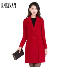 Двубортное Женское шерстяное пальто Новое поступление плюс размер 4XL женские зимние пальто шерсть элегантная теплая верхняя одежда GQ1660