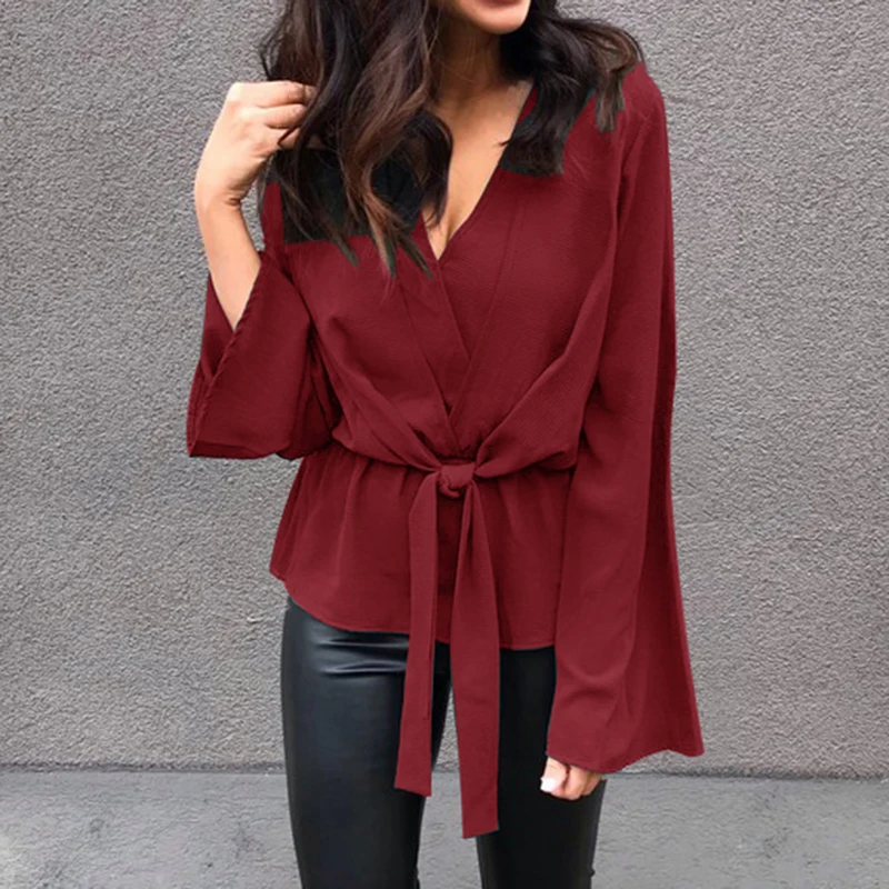 2019-Fashion-Chiffon-Blouse-Women-Casual-Long-Sleeve-Womens-Tops-and-Blouses-Sexy-V-Neck-Office (4)