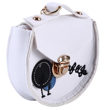 

Mini Business Card Holder Women's Round Embroidery Wallet Storage Purse Zipper Embroidery Fashion Wallet Storage Bag