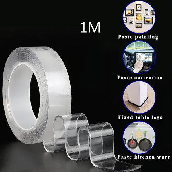 

1M Multifunction Nano Tape Double Sided Adhesive Magic Tape Transparent Traceless Washable Removable Gel Grip Sticker