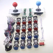 Arcade DIY Kits Parts USB Control Panel Handle To PC 5 pin China Rocker + 16x Push Buttons For Arcade Joytick MAME Multicade