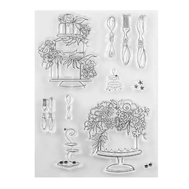 

Painting Template Drawing Pattern Shapes Fairy Transparent Seal for Silicone Seals Scrapbooking Card Making Album Decoration