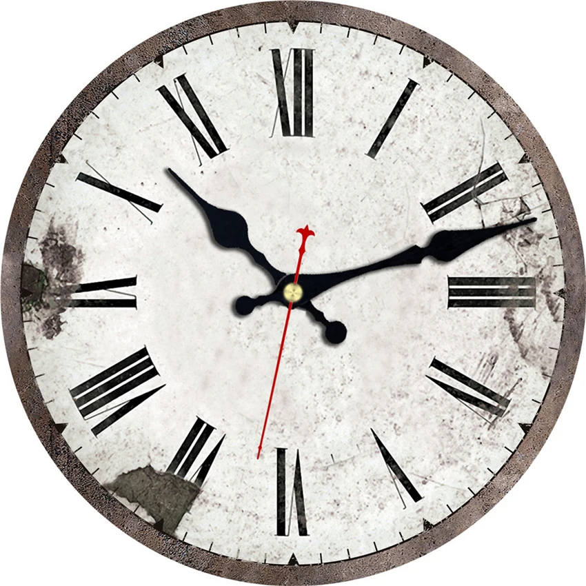 

MEISTAR Shabby Chic Roman Number Wall Clocks Silent Brief Living Study Room Cafe Office Design Home Decor Art Large Wall Clocks