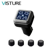 5 шт. в партии TPMS Visture t05w автомобиля Охранные системы и безопасность Мониторы Системы 4 внешних Сенсор Температура сигнализации Авто-прикуриватели