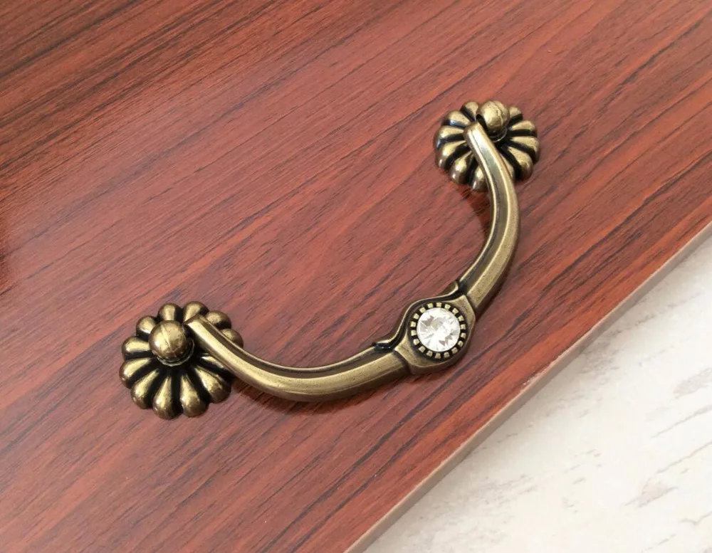 Crystal Drop Pull Drawer Dresser Handles Cottage Klichen Cabinet