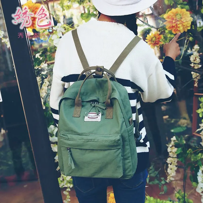 

Women Backpack for School Teenagers Girls Vintage Stylish School Bag Ladies Cotton Fabric Backpack Female Bookbag Mochila