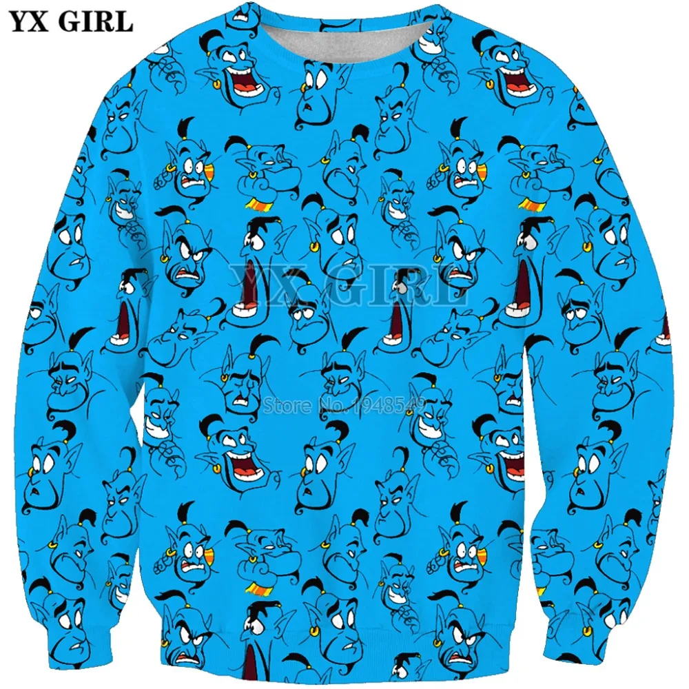 YX GIRL Drop shipping 2019 New 3d Fashion Sweatshirt Comic patterns Magic lamp Printed Men Women Casual pullovers Hoodie YX GIRL Drop shipping 2019 New 3d Fashion Sweatshirt Comic patterns Magic lamp Printed Men Women Casual pullovers Hoodie