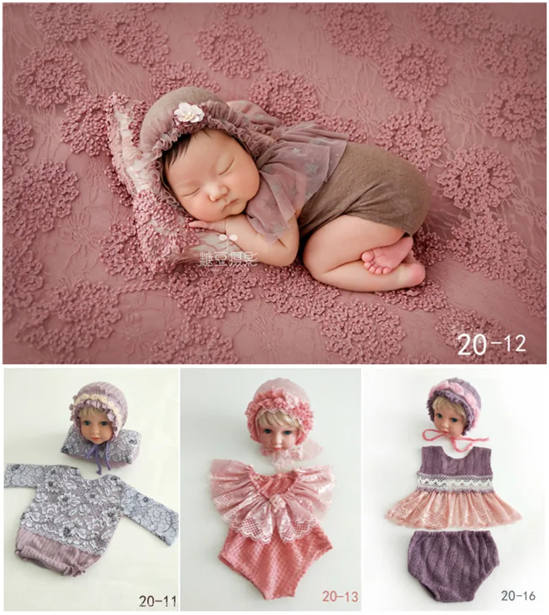 Cena Dvotinst noworodka Fotografia rekwizyty dla stroje dla dzieci Bonnet okłady zestaw ubrania poduszka Fotografia akcesoria Studio rekwizyty fotograficzne