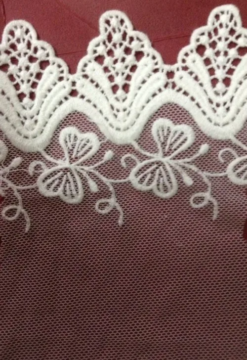 

15cm high quality soft net and pure cotton embroidery lace trimming, skirt trimming decoration accessories