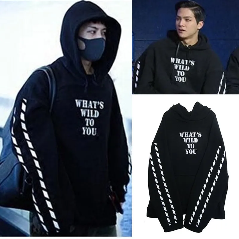 GOT7 Концертная одежда с капюшоном и бархатной подкладкой|with hood|got7 clotheswang wang |