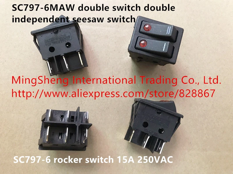オリジナル新 100 Sc797 6maw ダブルスイッチダブル独立したシーソースイッチロッカースイッチ 15a 250vac スイッチ Aliexpress オリジナル新 100 Sc797 6maw ダブルスイッチダブル独立したシーソースイッチロッカースイッチ 15a 250vac スイッチ Aliexpress