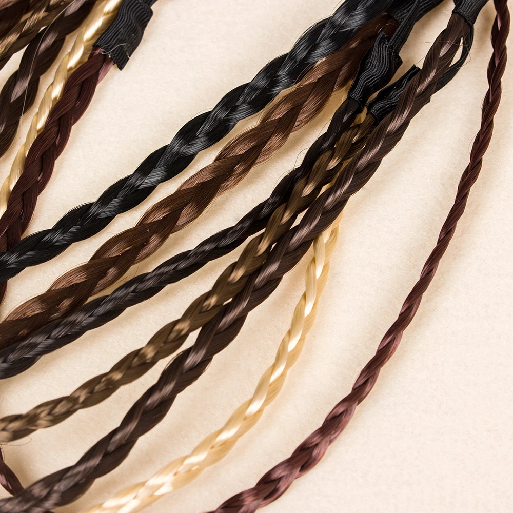 

Fashion Hair Accessories Simulation Synthetic Hair Plaited Headband Elastic Hair Band Braided Headwear Hair scrunchy Headband