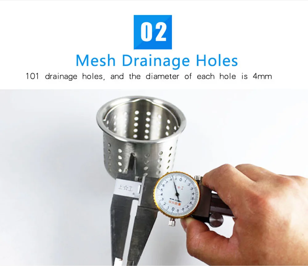 Talea 8.6cm aço inoxidável, filtro de pia