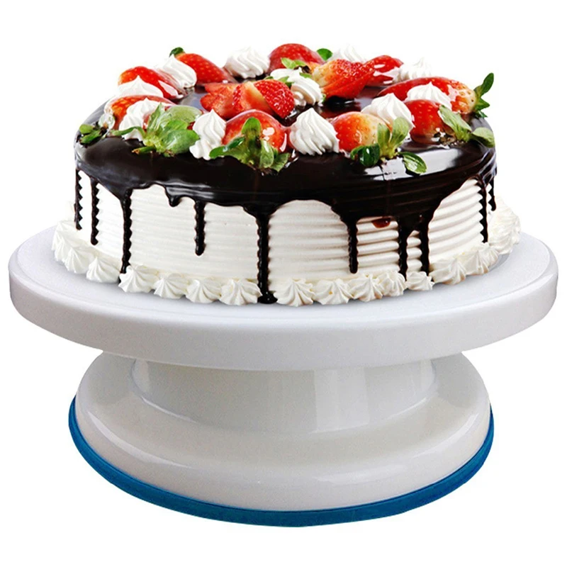 

Dropship 10 Inch Hot Sale Plastic Cake Turntable Rotating Cake Decorating Turntable Anti-skid Round Cake Stand Cake Rotary Table