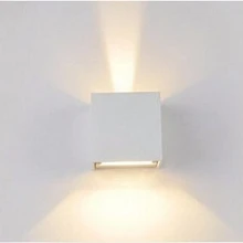 7 Вт Светодиодный Уличный настенный светильник IP67 ASWAY поверхностного монтажа открытый Cube светодиодный настенный светильник, Алюминий белый/черный вверх и вниз настенные LampY-D127