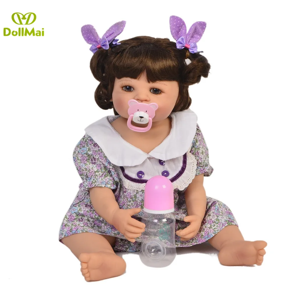 Bebes Reborn Детские куклы Реалистичная девочка принцесса 23 дюймов Детские куклы живые малыш reborn bebes menina Моющиеся игрушки детские подарки