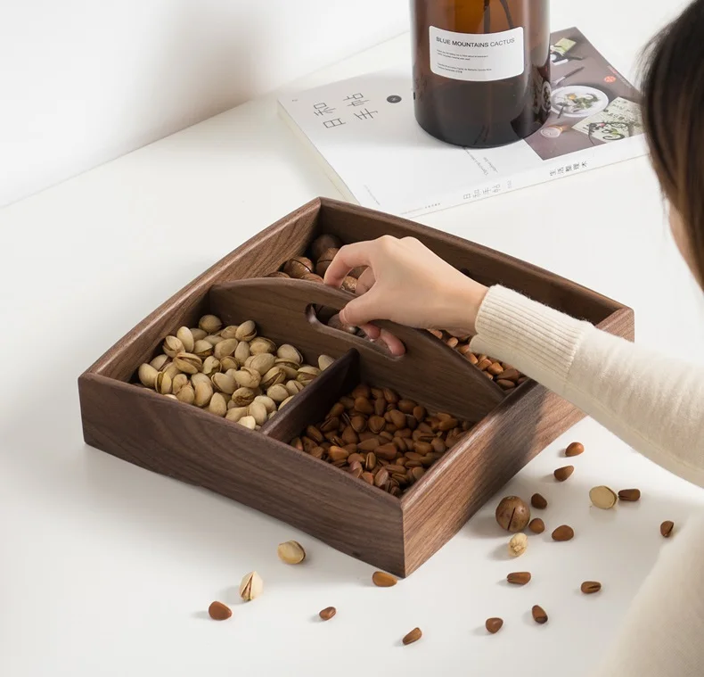 Dried fruit box European modern snack tray with candy tray covered living room home creative tray fruit tray