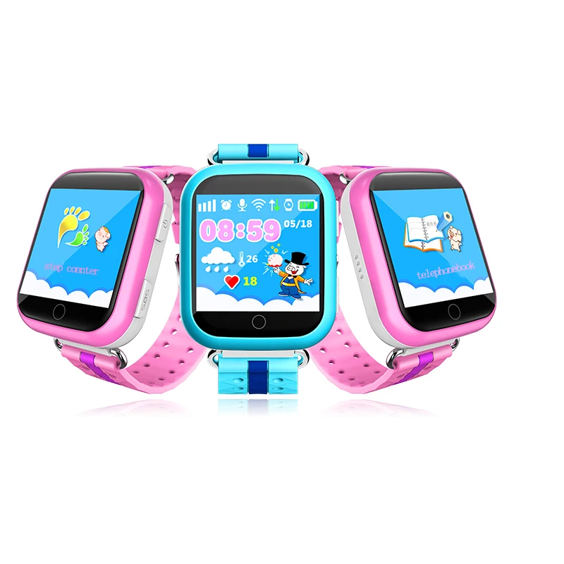 

2018 Children Smart Watch GPS Q750 Q100 Phone Baby Watch with Wifi SOS Call Location Device Tracker for Kid Safe Cute Child Gift