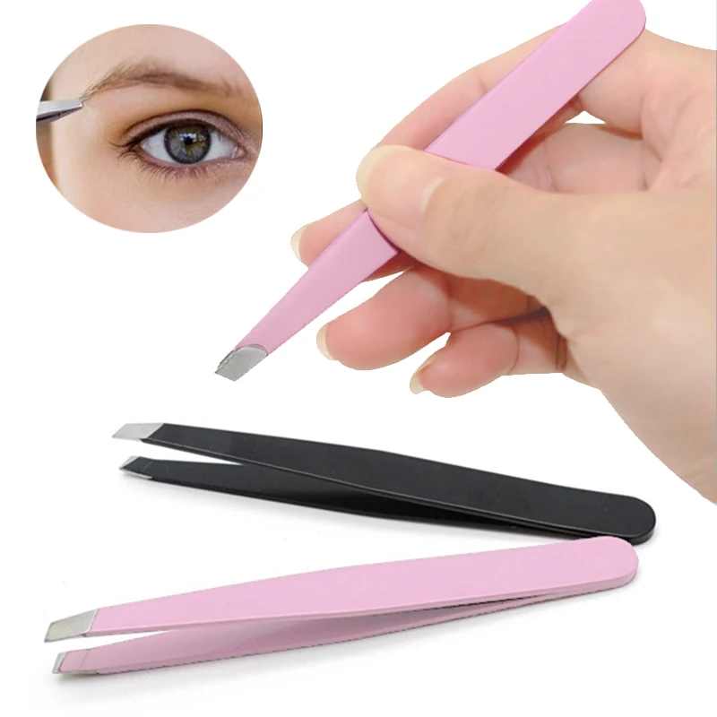 

LNRRABC Convenient Effective Tweezer 2 Colours Extension Tweezers Pink And Black Sanding