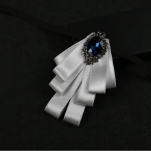 Бренд мужской Британский роскошный свадебный костюм вечерние воротник рубашка галстуки бабочки галстук Жених горный хрусталь бабочка подарок ленточка с бантиками