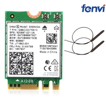 1730Mbps Wireless 9260NGW Wifi Network Card For Intel 9260 AC Dual Band NGFF 802.11ac Bluetooth 5.0 With 2x Antennas for Laptop цена 1730Mbps Wireless 9260NGW Wifi Network Card For Intel 9260 AC Dual Band NGFF 802.11ac Bluetooth 5.0 With 2x Antennas for Laptop цены онлайн