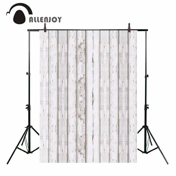 

Allenjoy Wooden fence for texture background wedding Brown wooden board custom Spain style Vertical Patterns backdrop photocall