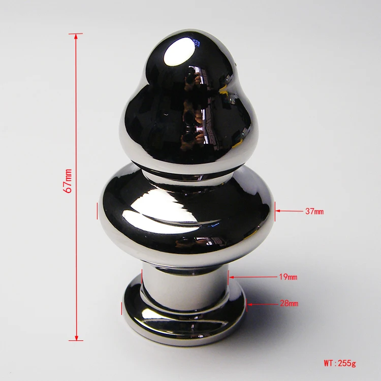255g New Male &amp Female Metal Cute Anal Plugs Solid Stainless steel Heavy Anus Bead Fetish Chastity Sex Adult Toys A532-Small |