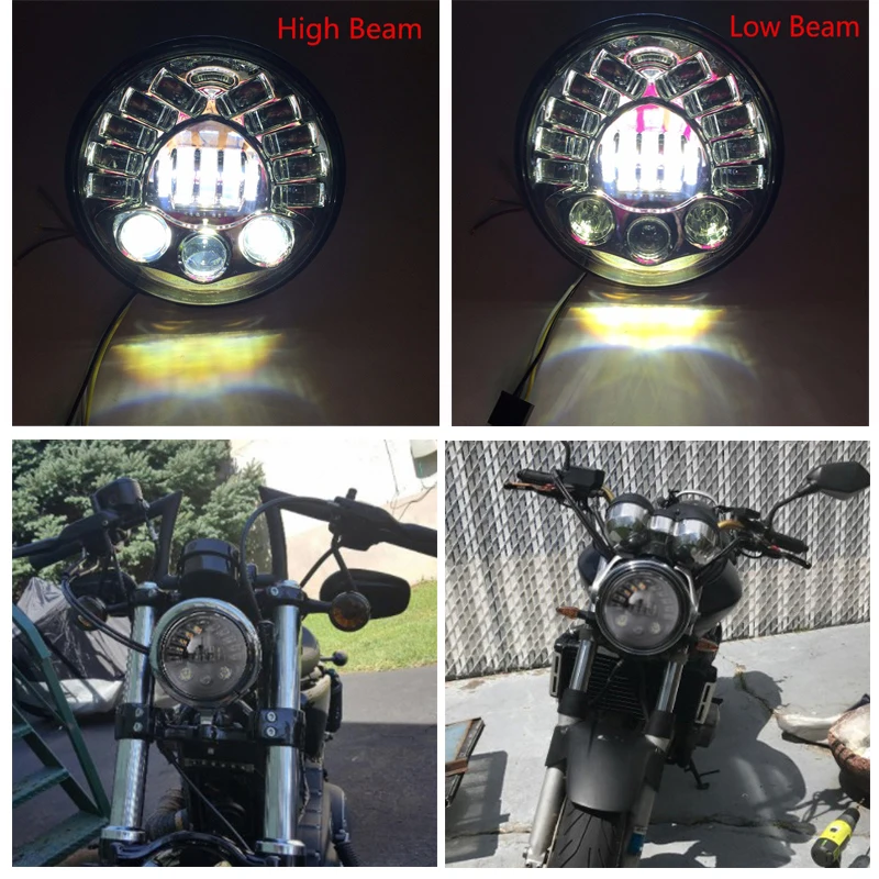 Адаптивная поворотах головной светильник s 7 дюймов фары для мотоцикла Harley