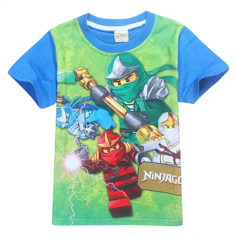 Футболки для мальчиков-ниндзя г. летние футболки для девочек Ninjago, футболка костюм Ninjago Одежда для мальчиков детская одежда футболки для детей от 4 до 10 лет