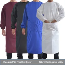 Bata impermeable reutilizable unisex, prenda de trabajo resistente al aceite y apta para la limpieza del hogar